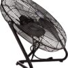 B-Air Firtana 20" High Velocity Electric Garage Floor Fan for Industrial and Home Use with 3-Speeds and Tilt Adjustable Fan Head, SAFF-20, Black