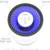 Pure Enrichment MistAire Eva - Mist-Free Evaporative Humidifier with Antibacterial Filter, 2.8-L Tank, 4 Speeds, Large Room Coverage up to 500 sq. ft., Night Light, Auto Shut-Off Timer, No White Dust