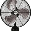 Hurricane Pro High Velocity Oscillating Metal Wall Mount Fan w/ 3 Speeds, Black, 20" - Corded Electric Air Cooling Unit w/ Powerful 4500 CFM Airflow for Home, Garage, Gym, Workshop & Greenhouse Hurricane Pro High Velocity Oscillating Metal Wall Mount Fan w/ 3 Speeds, Black, 20" - Corded Electric Air Cooling Unit w/ Powerful 4500 CFM Airflow for Home, Garage, Gym, Workshop & Greenhouse