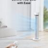 PELONIS 40 inch Bladeless Tower Fan for Bedroom, Standing Fan with Remote Control, 26ft/s, 90° Oscillation, 3 Speed Settings, 27dB, 3 Modes, 15-Hour Timer, LED Display, Fan that Blows Cold Air, White