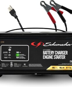 Schumacher Electric 50A 12V Car Battery Charger, Engine Starter & Maintainer - Fully Automatic Battery Charger for Cars, Trucks & RVs - 6A Charge/ 2A Maintain & 10A Boost Modes - SC1361