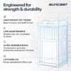 Suncast 33 Gallon Durable Resin Hideaway Outdoor Garbage Can with Secure Lid and Wicker Design for Home Backyards, Decks, or Patios, Java Brown Suncast 33 Gallon Durable Resin Hideaway Outdoor Garbage Can with Secure Lid and Wicker Design for Home Backyards, Decks, or Patios, Java Brown