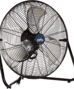 B-Air Firtana 20" High Velocity Electric Garage Floor Fan for Industrial and Home Use with 3-Speeds and Tilt Adjustable Fan Head, SAFF-20, Black