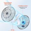 VEVOR Wall Mount Fan, 20 in Wall Mounted Hanging Fan with Mist, IP44-rated Protection, 3-Speed, Long Airflow Distance, Adjustable Rotation Angle, Powerful for Industry, Commercial, Garage, Workshop