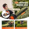 VEVOR Gas Hedge Trimmer 2 Cycle, 23.2-Inch 26cc Dual Sided Blade, Handheld, Lightweight, EPA, CE, EMC Certified, Ideal for Trimming Shrubs and Bushes, Includes Blade Cover, Gloves and Ear Protectors