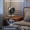 DREO 16''Height 20dB Quiet Smart Fans for Bedroom, DC Room Fan with Remote, 120°+120° Omni-Directional Oscillating Fan, 6 Modes, 9 Speeds, 12H Timer, Alexa/Google/WiFi/Voice Control, Gold