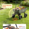 VEVOR 4 Cu.Ft 600LBS Poly Garden Cart Dump Wagon, 4 Wheel Heavy Duty Wheelbarrow with 10" Flat Free Tires, Yard Cart Dump Wagon with Quick-Release System VEVOR 4 Cu.Ft 600LBS Poly Garden Cart Dump Wagon, 4 Wheel Heavy Duty Wheelbarrow with 10" Flat Free Tires, Yard Cart Dump Wagon with Quick-Release System