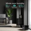 Vornado EV3 Whole Room Evaporative Humidifier, 1.5 gal Capacity, Electronic Humidistat, Top Fill, 54-Hour Run Time, 10 Speed Settings, Energy Efficient, 2 Antimicrobial Wicks, Easy To Clean, Black