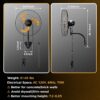 CAMMOO 18 Inch Wall Mount Fan Oscillating, 600D Oxford Cover & Wired Remote | Extended 3.3ft Wired Remote & 6.6ft Power Cord Wall Fan, 3-Speed High Velocity Wall Mounted Fan, for Garage, Workshop CAMMOO 18 Inch Wall Mount Fan Oscillating, 600D Oxford Cover & Wired Remote | Extended 3.3ft Wired Remote & 6.6ft Power Cord Wall Fan, 3-Speed High Velocity Wall Mounted Fan, for Garage, Workshop