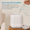 Pure Enrichment HUME Sense Warm & Cool Mist Top-Fill Humidifier, 2-Gal Tank, Up to 4.5 Days, Auto Humidity Sensor, 3 Mist Levels, Night Light, Aromatherapy, Sleep Mode & Auto Shut-Off