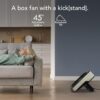 Vornado Model 80X High Velocity Box Fan with Kick Stand, Digital Display, Removable Grille, Variable Speed Control, 1-12 Hour Timer, Powerful Floor Fan for Bedroom, Targeted Cooling Fan, Cool Gray