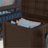Suncast Small Outdoor Storage Box - 22 Gallon Java Resin Outdoor Deck Box, Flat-Lid Bench Seating, Patio Storage Bin Container for Organizing Tools, Cushions for Porch, Deck, Pool, & Garden Suncast Small Outdoor Storage Box - 22 Gallon Java Resin Outdoor Deck Box, Flat-Lid Bench Seating, Patio Storage Bin Container for Organizing Tools, Cushions for Porch, Deck, Pool, & Garden