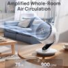 DREO Smart Fan for Bedroom, 120° Vertical and 90° Oscillating Fan with Voice Control, 13 Inch Height Quiet Air Circulator for Whole Room, 70 ft, 4 Speeds, 5 Modes, 12H Timer, Desk Fans for Home, White