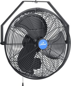 iLiving Wall Mounted Variable 14 Inches Speed Indoor/Outdoor Weatherproof Fan, Industrial grade for Patio, Greenhouse, Garage, Workshop, and Loading Dock, 2473 CFM, Black