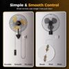 CAMMOO 18 Inch Wall Mount Fan Oscillating, 600D Oxford Cover & Wired Remote | Extended 3.3ft Wired Remote & 6.6ft Power Cord Wall Fan, 3-Speed High Velocity Wall Mounted Fan, for Garage, Workshop CAMMOO 18 Inch Wall Mount Fan Oscillating, 600D Oxford Cover & Wired Remote | Extended 3.3ft Wired Remote & 6.6ft Power Cord Wall Fan, 3-Speed High Velocity Wall Mounted Fan, for Garage, Workshop