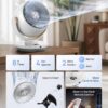DREO Fan for Bedroom, Desk Air Circulator Fans with Remote, 11 Inch Table Fan for Whole Room, 65ft Powerful Airflow, 120° Vertical Manual and 90° Oscillating, 4 Speeds, 8H Timer, 25dB Quiet, Home