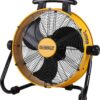 DEWALT DXF1840 Floor Fan, Industrial Fans, 18 Inch High Velocity Fan with 3-Speed Heavy Duty Air Circulator and 180 Adjustable Tilt, Large Electric Metal Rotating Garage Fan, Drum fan for Work, Yellow