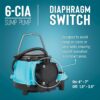Little Giant 6-CIA-ML 115 Volt, 1/3 HP, 2760 GPH Cast Iron Replacement Compact Submersible Pump for Under Sink and Laundry Tray Systems with Integral Low Level Diaphragm Switch, Blue, 506160