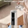 DREO 11L Smart Humidifier 747S Large Room 700 ft², 100H Runtime, 21dB Quiet | Top Fill, 1500+RGB Light, APP & Remote Control, Clean Tank Technology, 12H Timer, Cool Mist Humidifers for Bedroom, White
