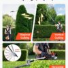 VEVOR Gas Hedge Trimmer, 2 Cycle Gas Power Handheld Hedge Trimmer, 4-in-1 26cc Weed Eater with Protective Gear Set, Includes Hedge and String Trimmer, Edger, Brush Cutter, for Trimming Shrubs & Bushes
