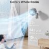 PELONIS 14 inch Wall Mount Fan with Remote Control, Oscillating Fan with 26ft Powerful Airflow, 3 Speeds & 3 Modes, Auto 90° Horizontal & 68° Vertical Tilt, Indoor, 36dB, Ideal for Home, Garage, Gym, Grey