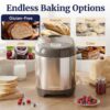 Elite Gourmet EBM8103SS Bread Maker, 3 Sizes, 19 Functions, Stainless Steel | Programmable 2 Lb Automatically Bakes Gluten-Free, White, Wheat, Rye, French and More Loaf Types at Home