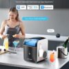 EUHOMY Smart Nugget Ice Maker Countertop, Pebble Ice Maker Machine with APP/Alexa Control, 40lbs/24H, Ready in 7 Mins, Self-Cleaning, Portable Sonic Ice Makers with Hanging Ice Scoop for Home/Office