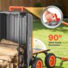 VEVOR 800LBS 7 CU.FT Poly Garden Cart Dump Wagon, Heavy Duty 4 Wheel Wheelbarrow with 10" Flat Free Tires, Yard Cart Dump Wagon with Removable Raised Sides and Quick-Release System