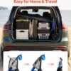 VEVOR Beach Cart, 165LBS Load Capacity, Portable Folding Beach Wagon Dolly with 10" Solid Wheel for Sand, Insulated Cooler Bag, Large Mesh Bag&Umbrella Holder for Outdoor Camping Fishing
