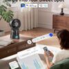 DREO TurboCool Misting Fan 516S, 150°+30° Omni-directional Oscillating Smart Desk Cooling Fan，Evaporative Air Cooler, 26 ft/s, Ultrafine Mist, 20dB, 6 Speeds 2 Modes, Remote & APP Control, RGB, Grey