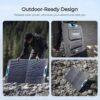 Renogy 100 Watt Solar Panel, N-Type 100W Portable Solar Panels w/Kickstands, Foladable 25% High Efficiency Solar Charger for Power Station, USB-A&Type-C Output, for Camping, RV, SUV, Off-Grid Outdoor