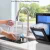 EUHOMY Nugget Ice Maker Countertop, 44Lbs/24H Sonic Ice Maker Machine, Self-Cleaning Pellet Ice Makers with Ice Scoop&Basket, Countertop Pebble Ice Maker for Home/Kitchen/Office