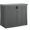 Suncast Lockable Outdoor Cabinet Storage for Patio, Garden and Backyard, 97 Gal, Cool Gray