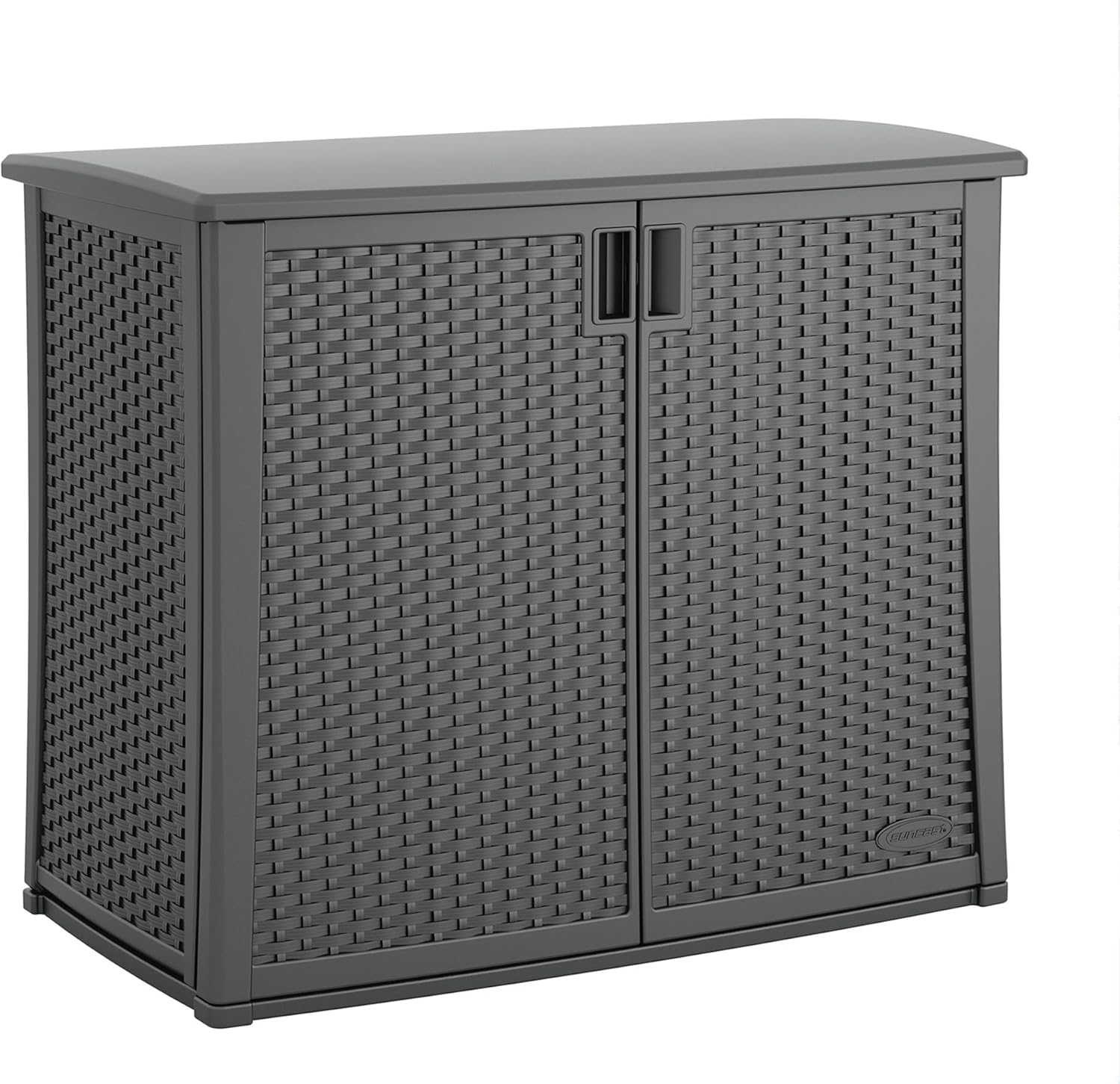 Suncast Lockable Outdoor Cabinet Storage for Patio, Garden and Backyard, 97 Gal, Cool Gray Suncast Lockable Outdoor Cabinet Storage for Patio, Garden and Backyard, 97 Gal, Cool Gray