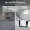 Waykar 125 Pint Crawl Space Dehumidifier with Drain Hose for Basements, Commercial & Water Damage Spaces up to 6500 Sq. Ft., Compact, Strong Dehumidification, 5-Year Quality Coverage