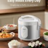 TOSHIBA Rice Cooker & Steamer Simple 5.5 Cup(Uncooked) with Steaming Basket, Removable Non-Stick Inner Pot & Inner Lid, for Soups, Stews, Grains&Oatmeal, One Touch&Keep Warm Function, Silvery White TOSHIBA Rice Cooker & Steamer Simple 5.5 Cup(Uncooked) with Steaming Basket, Removable Non-Stick Inner Pot & Inner Lid, for Soups, Stews, Grains&Oatmeal, One Touch&Keep Warm Function, Silvery White