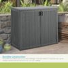 Suncast Lockable Outdoor Cabinet Storage for Patio, Garden and Backyard, 97 Gal, Cool Gray Suncast Lockable Outdoor Cabinet Storage for Patio, Garden and Backyard, 97 Gal, Cool Gray