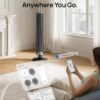 DREO Smart Tower Fan for Bedroom, 40”-45” Adjustable Height, 28 ft/s Velocity, DC Motor, 9 Speeds, 4 Modes, 90°Oscillating, Standing Fan, 20dB Quiet, 12H Timer for Home, Office, Google/Alexa, Black
