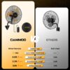CAMMOO 18 Inch Wall Mount Fan Oscillating, 600D Oxford Cover & Wired Remote | Extended 3.3ft Wired Remote & 6.6ft Power Cord Wall Fan, 3-Speed High Velocity Wall Mounted Fan, for Garage, Workshop CAMMOO 18 Inch Wall Mount Fan Oscillating, 600D Oxford Cover & Wired Remote | Extended 3.3ft Wired Remote & 6.6ft Power Cord Wall Fan, 3-Speed High Velocity Wall Mounted Fan, for Garage, Workshop