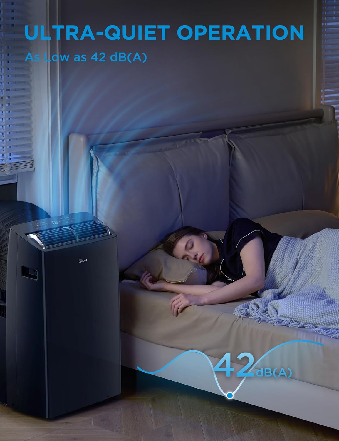 Midea Duo 14,000 BTU (12,000 BTU SACC) High Efficiency Inverter Ultra Quiet Portable Air Conditioner, with Heat up to 550 Sq. Ft., Works with Alexa/Google Assistant, with Remote Control & Window Kit" Midea Duo 14,000 BTU (12,000 BTU SACC) High Efficiency Inverter Ultra Quiet Portable Air Conditioner, with Heat up to 550 Sq. Ft., Works with Alexa/Google Assistant, with Remote Control & Window Kit" - Image 5