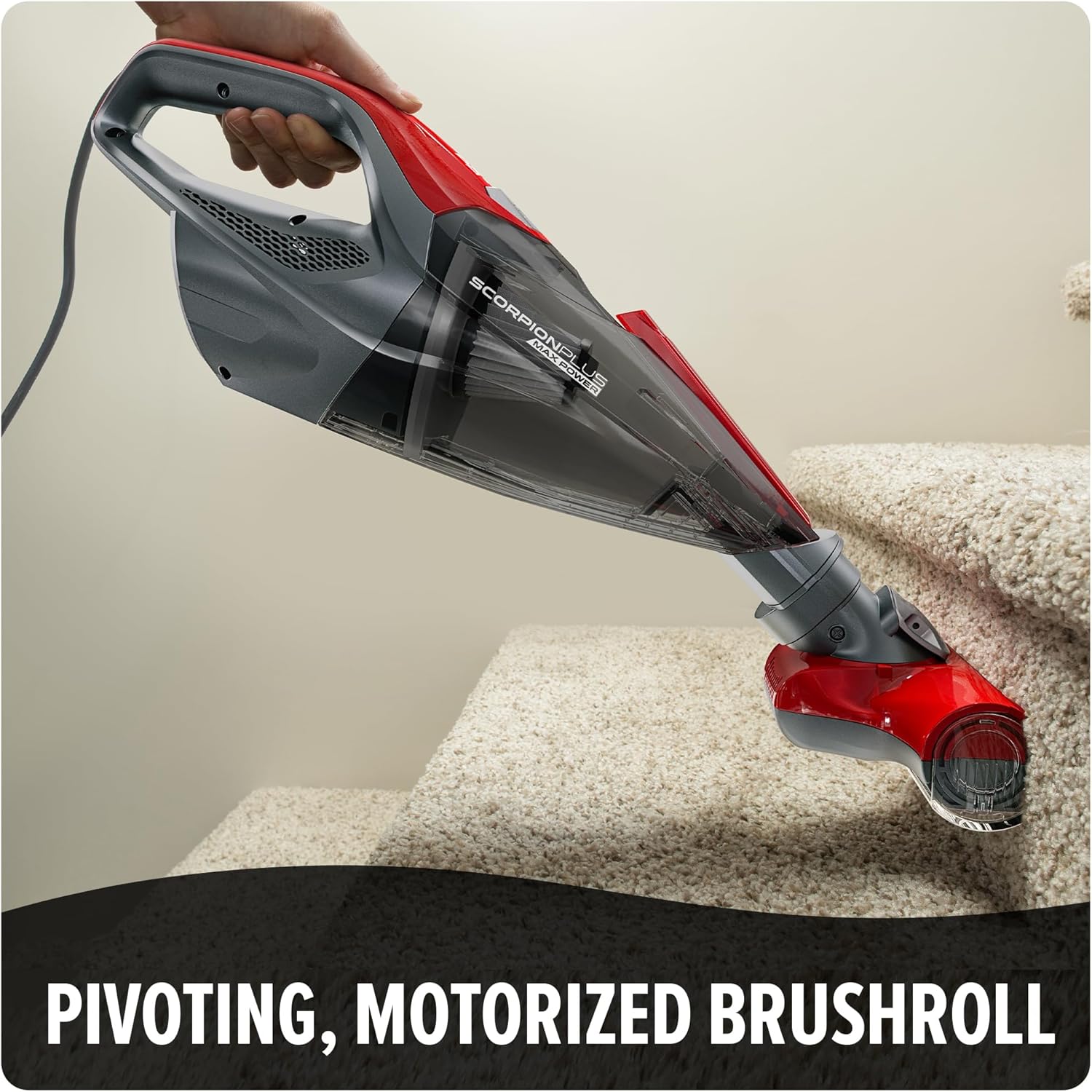 Dirt Devil Scorpion Plus Handheld Vacuum Cleaner, Powerful Suction, Lightweight, Includes Pivoting Stair and Upholstery Tool, Crevice Tool, Corded Portable Vacuum Cleaner Dirt Devil Scorpion Plus Handheld Vacuum Cleaner, Powerful Suction, Lightweight, Includes Pivoting Stair and Upholstery Tool, Crevice Tool, Corded Portable Vacuum Cleaner - Image 2