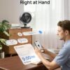 Dreo 16 Inch 25dB Quiet Smart Fans for Bedroom, DC Room Fan with Remote, 120°+120° Oscillating Fan, 6 Modes, 9 Speeds, 12H Timer,Works Alexa/Google/WiFi/Voice Control, Silver, Oversize (DR-HAF004S)