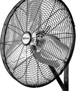 Hurricane 30" Pro Commercial Grade Oscillating Wall Mount Fan, Black - Heavy-Duty All-Metal Corded Electric Air Cooling Unit for Home, Garage, Greenhouse, or Workshop