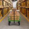 VEVOR 1200 Lbs Steel Garden Cart, Heavy Duty Pullable Garden Wagon Yard Cart, 2 in 1 Outdoor Metal Utility Wagon Yard Trailer with 13" All Terrain Tires, Mesh Removable Sides and 180°Rotating Handle