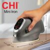 CHI Mini Steam Iron for Clothes, Sewing, Crafting and Travel, Titanium Ceramic Soleplate, Portable, 1000W, 3-Way Auto Shutoff, XL 10' Cord, Vacation Essentials