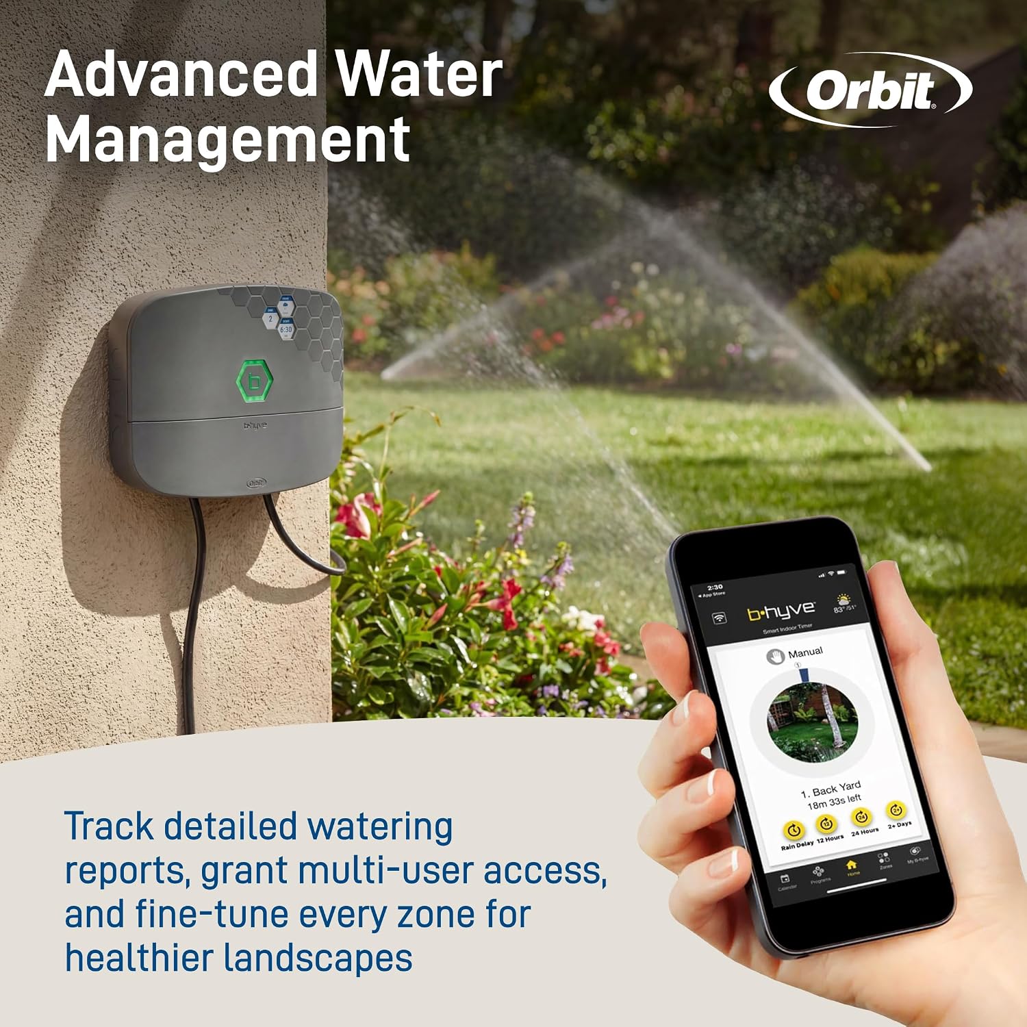 Orbit B-hyve XR Smart Sprinkler Timer - 16-Zone - WiFi-Enabled Indoor/Outdoor Irrigation Controller - App Control - Weatherproof Watering System - Multi Zone - Custom Programs - 57995 Orbit B-hyve XR Smart Sprinkler Timer - 16-Zone - WiFi-Enabled Indoor/Outdoor Irrigation Controller - App Control - Weatherproof Watering System - Multi Zone - Custom Programs - 57995 - Image 10