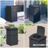 Suncast Outdoor Trash Hideaway, Resin Refuse Container w/Lid, Cyberspace, 30 Gallon Capacity - Stylish Concealed Waste Storage for Patio, Backyard, Deck or Garden, Use 30-33 Gal. Garbage Can Liners Suncast Outdoor Trash Hideaway, Resin Refuse Container w/Lid, Cyberspace, 30 Gallon Capacity - Stylish Concealed Waste Storage for Patio, Backyard, Deck or Garden, Use 30-33 Gal. Garbage Can Liners