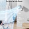 PELONIS 14 inch Wall Mount Fan with Remote Control, Osicllating Fan with 26ft Powerful Airflow, 3 Speed & 3 Modes, Auto 90° Horizontal & 68° Vertical Tilt, Indoor, 36dB, Ideal for Home, Garage, Gym, White