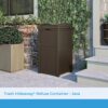Suncast 33 Gallon Durable Resin Hideaway Outdoor Garbage Can with Secure Lid and Wicker Design for Home Backyards, Decks, or Patios, Java Brown Suncast 33 Gallon Durable Resin Hideaway Outdoor Garbage Can with Secure Lid and Wicker Design for Home Backyards, Decks, or Patios, Java Brown