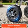 VEVOR 400LBS Wheelbarrow, Poly Garden Dump Cart Wagon with 8" Flat Free Tires, Heavy Duty Wheel Barrow Yard Cart Dump Wagon with Quick-Release System